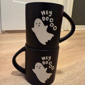 Target Black 'Hey Boo' Ghost Mugs